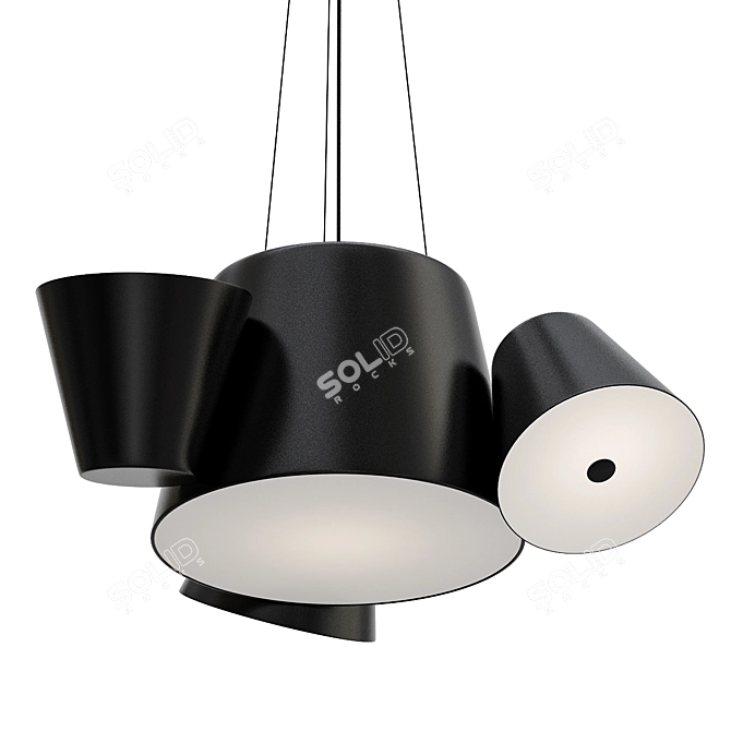 Modern Cone Pendant Lights: Adela 3D model image 1