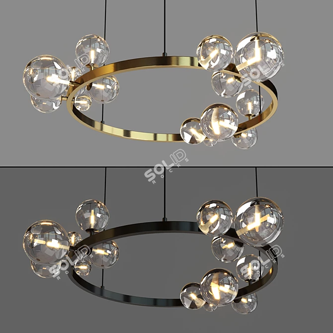 Sleek LED Pendant Light 3D model image 1