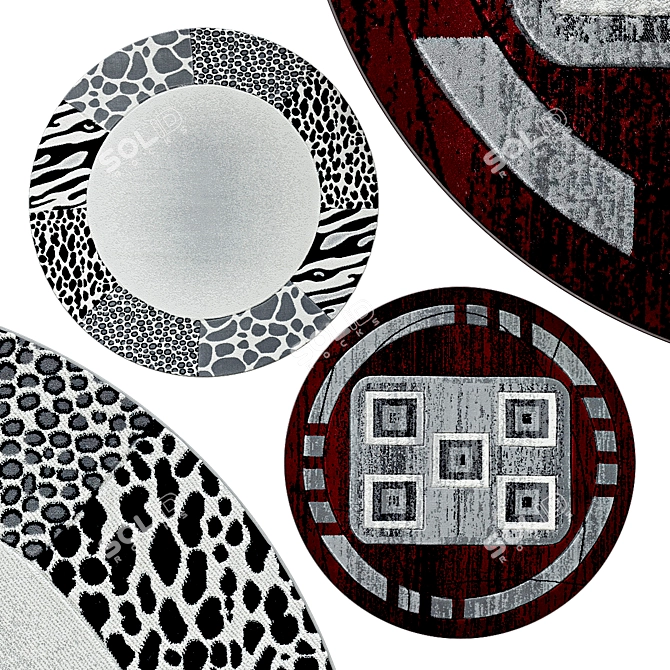 Elegant Circle Rugs | No. 129 3D model image 1