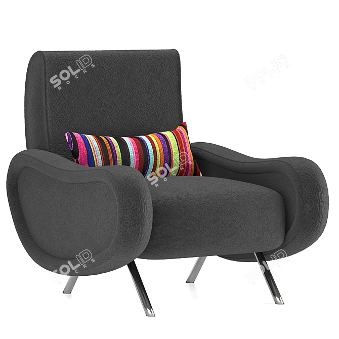 Cassina2: Elegant Marco Zanuso Chair 3D model image 2