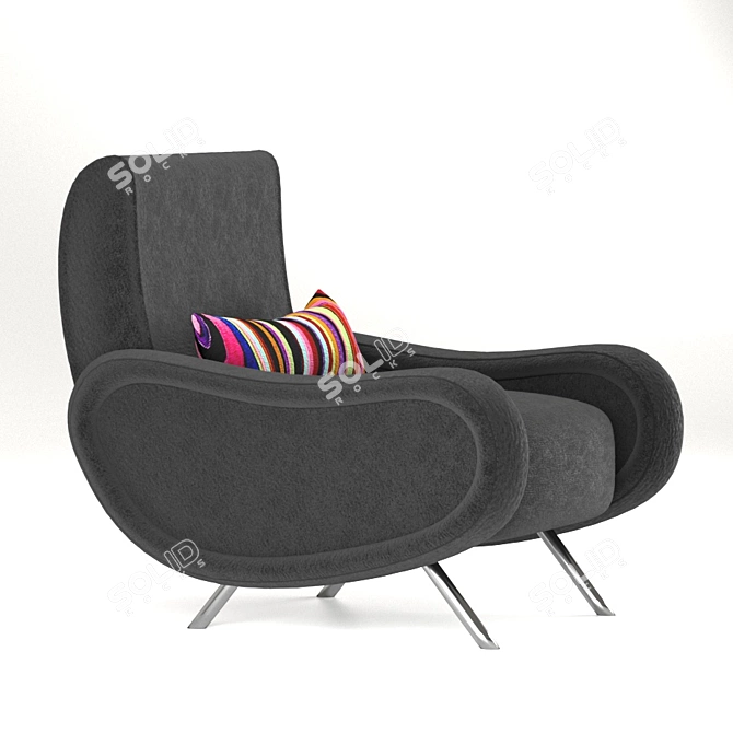 Cassina2: Elegant Marco Zanuso Chair 3D model image 3