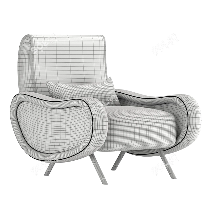 Cassina2: Elegant Marco Zanuso Chair 3D model image 5