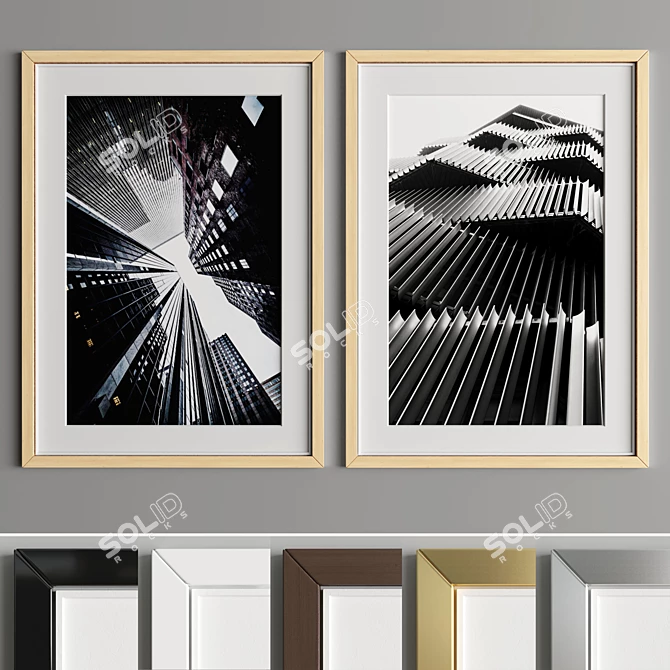 Modern Art Frame A26 - 50x70cm 3D model image 5