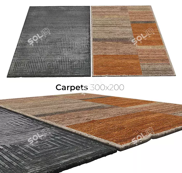 Stylish Interior Carpets 3D model image 1