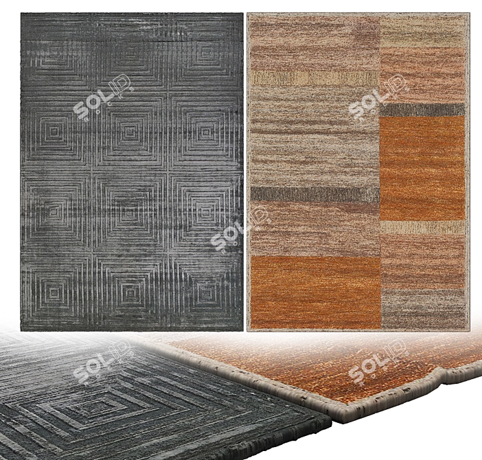 Stylish Interior Carpets 3D model image 2