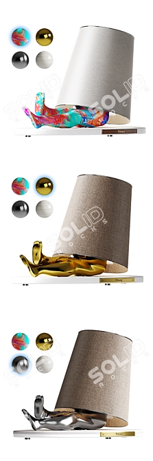 Intimate Space Art Lamp 3D model image 3