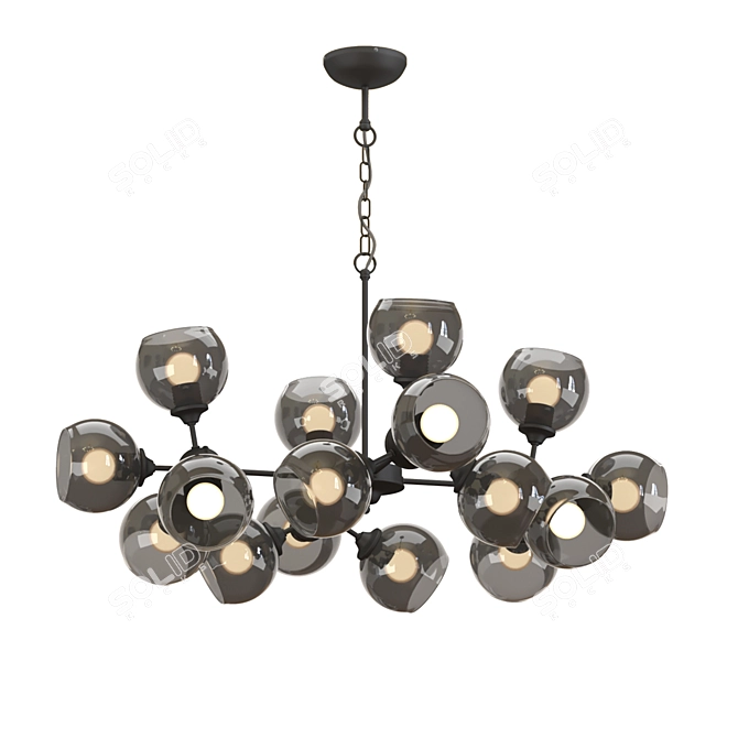 Elegant Geometric Chandelier 3D model image 1