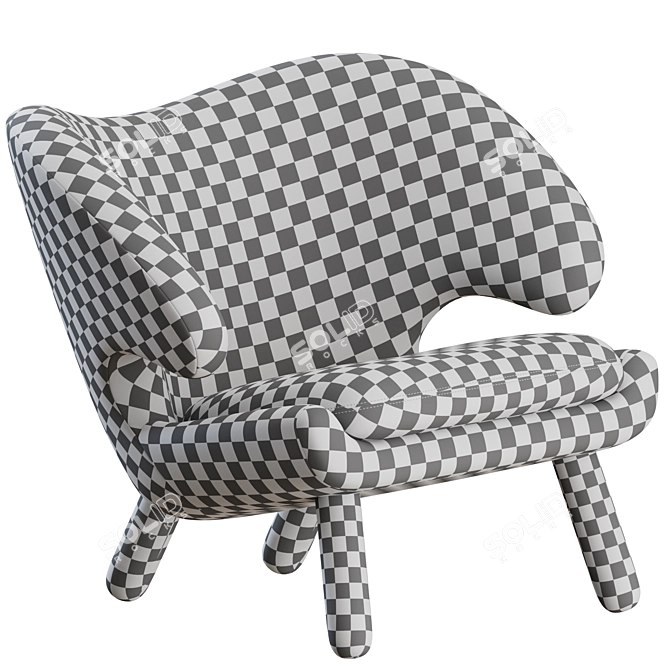 Modern Scandinavian Design Pelican Chair 3D model image 4