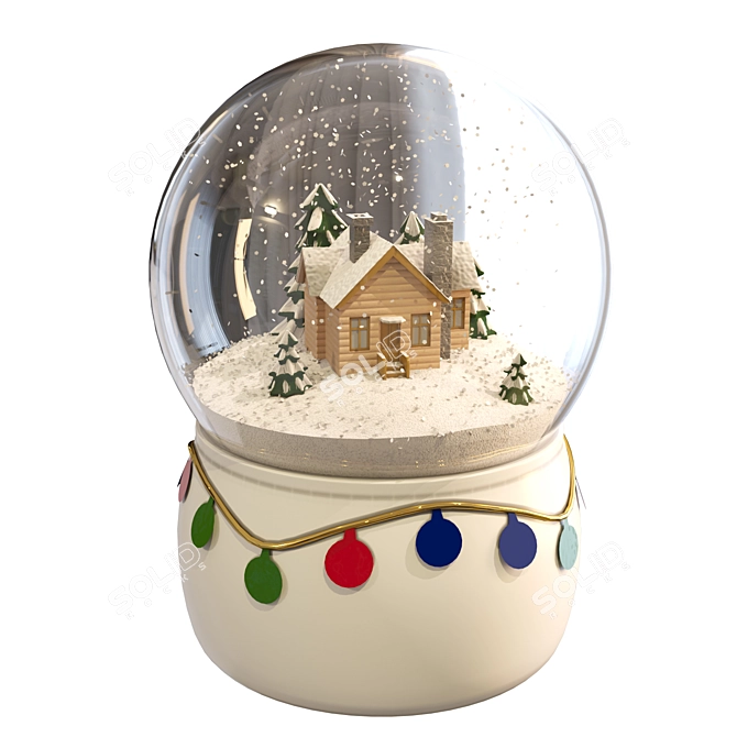 Snowy Christmas Toy House Set 3D model image 1