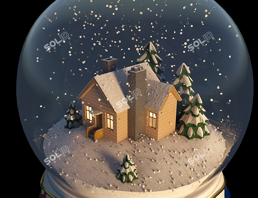 Snowy Christmas Toy House Set 3D model image 3