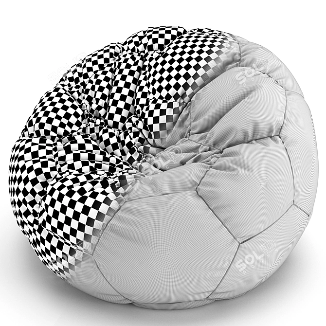 Football-Inspired Bag Chair 3D model image 10