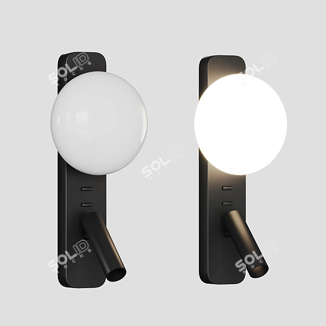 Zeppo Reader Wall Light 3D model image 1