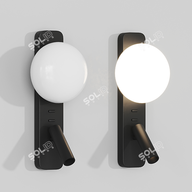 Zeppo Reader Wall Light 3D model image 2