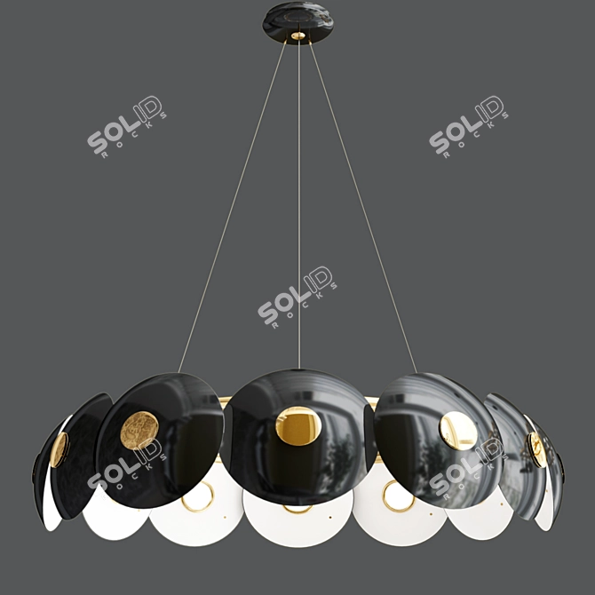 Sumner Metal Pendant Light 3D model image 2