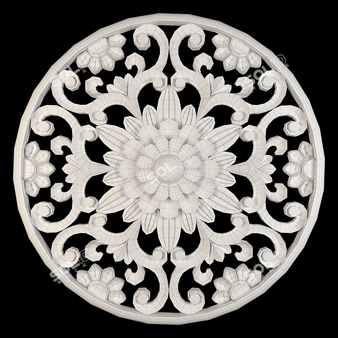 Elegant Wall Rosettes for Chic Decor 3D model image 4