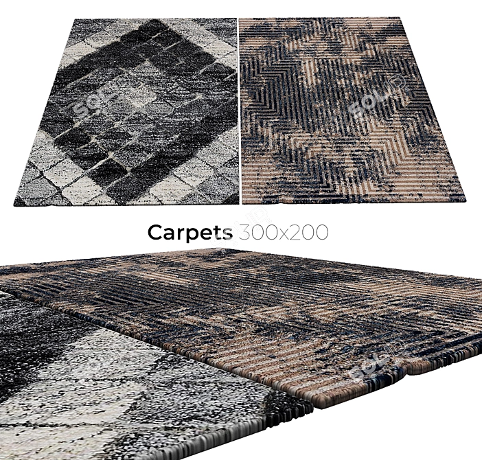 Stylish Interior Carpets 3D model image 1