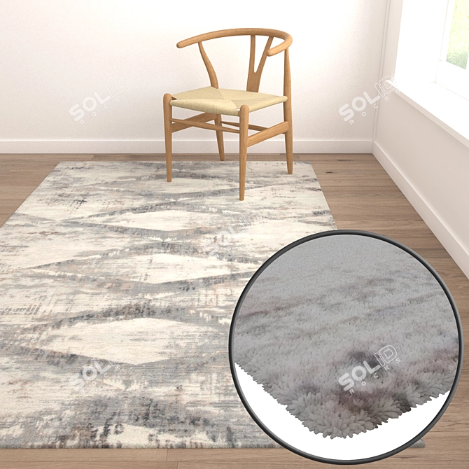 Luxury Rug Set: High-Quality Textures. 3D model image 5
