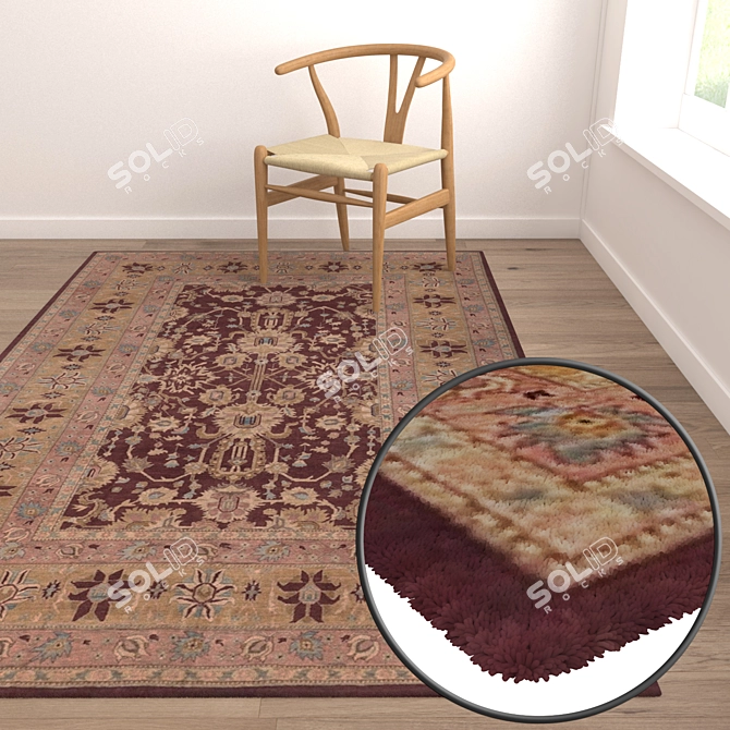 Luxury Carpet Set: High-Quality Textures 3D model image 5