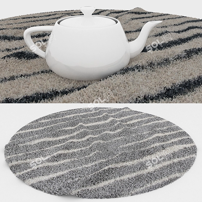 Versatile Round Carpets Set 3D model image 3