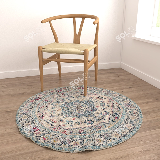 Versatile Round Carpets Set 3D model image 4