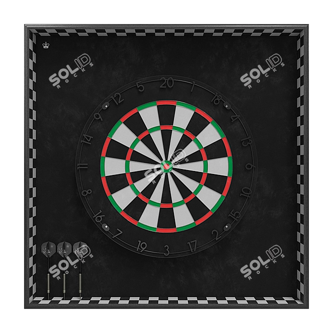 Title: "Purling London Dartboard Set 3D model image 2