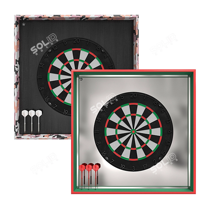 Title: "Purling London Dartboard Set 3D model image 3