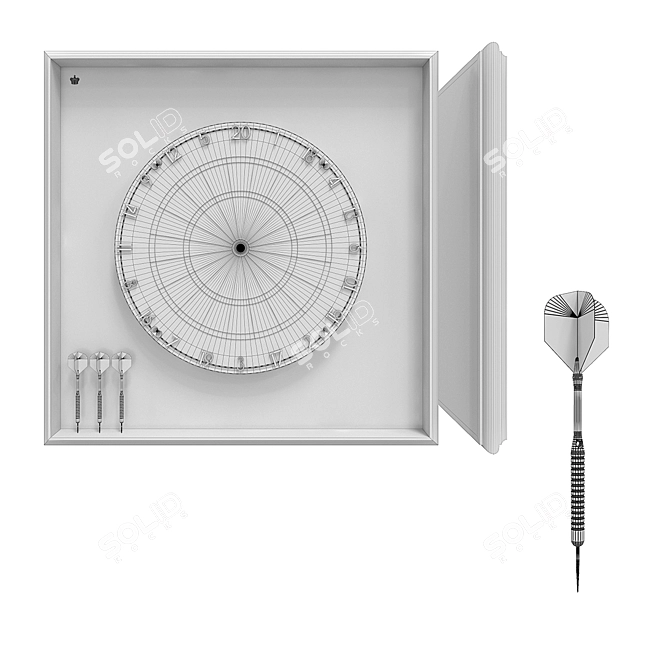 Title: "Purling London Dartboard Set 3D model image 5