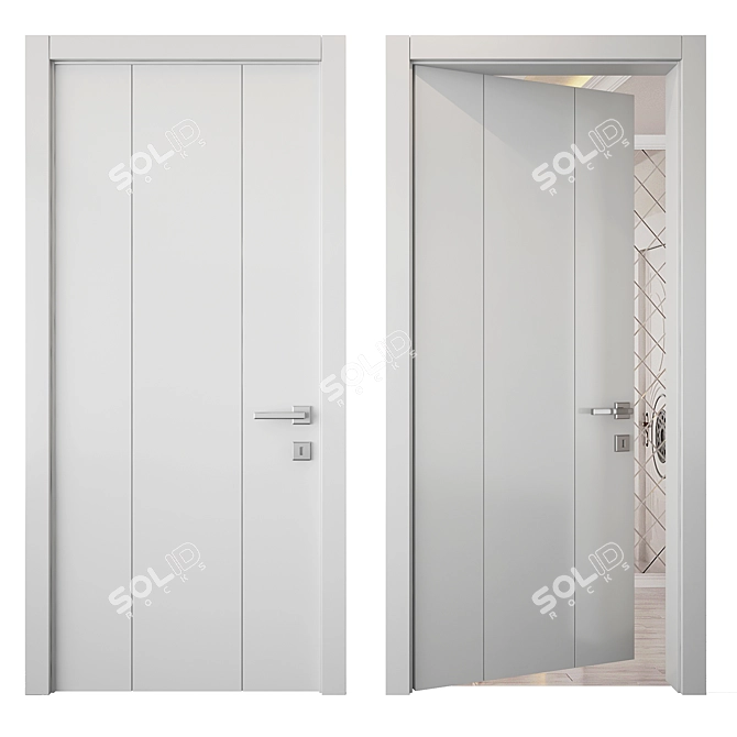 Sleek 3D Door Design 3D model image 1