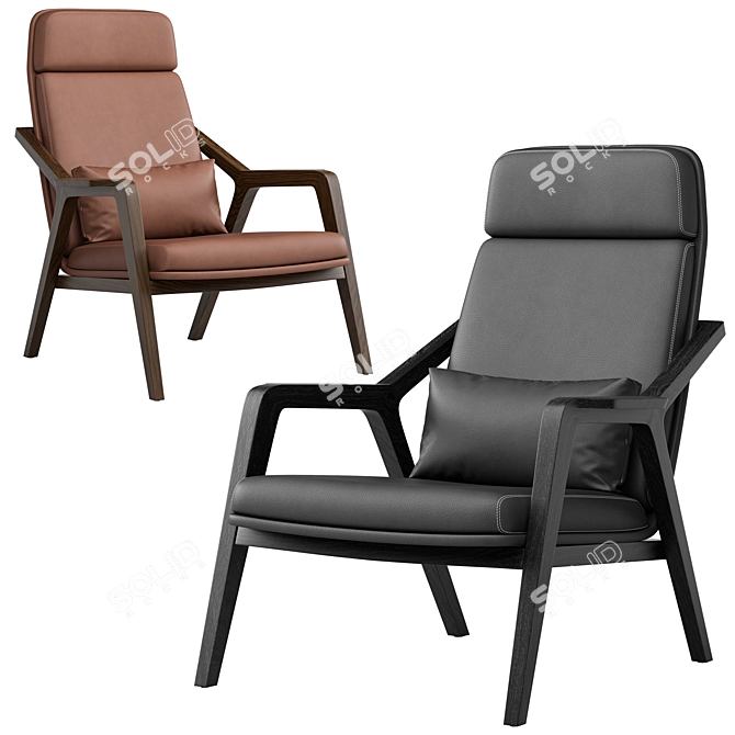 Luxurious Armchair: Porada Loretta 3D model image 1