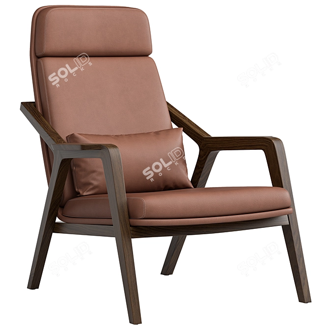 Luxurious Armchair: Porada Loretta 3D model image 6