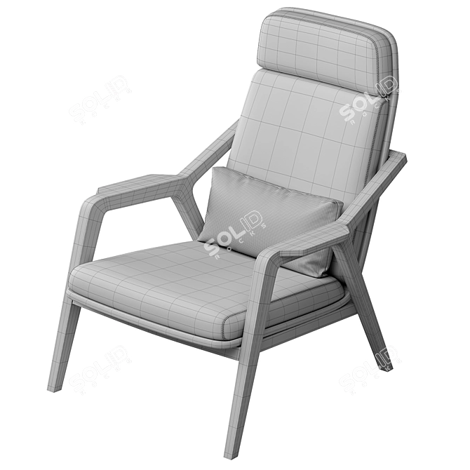 Luxurious Armchair: Porada Loretta 3D model image 8