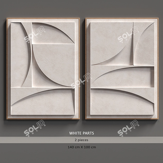 Ethereal Shadows Wall Art 3D model image 1