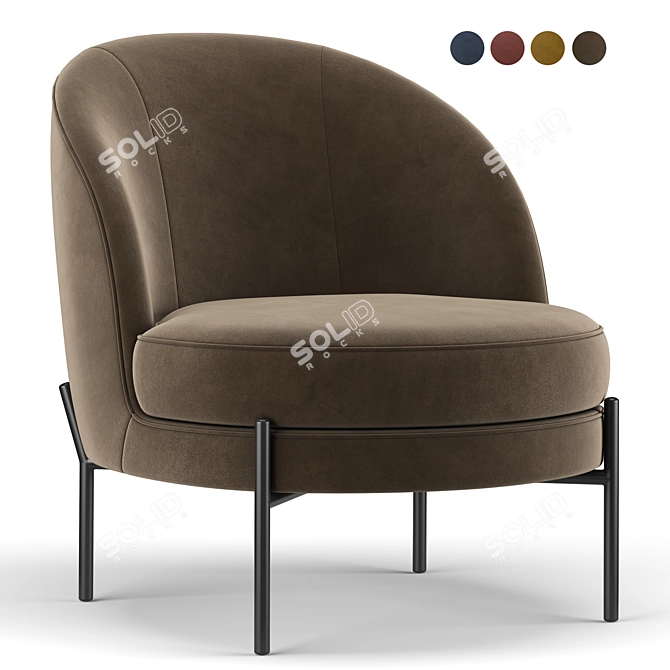 Elegant Eef Armchair 3D model image 1