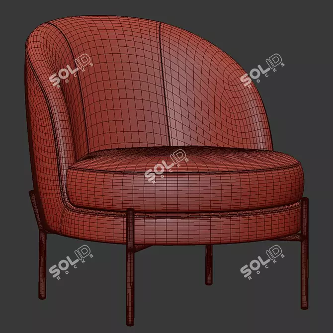 Elegant Eef Armchair 3D model image 4