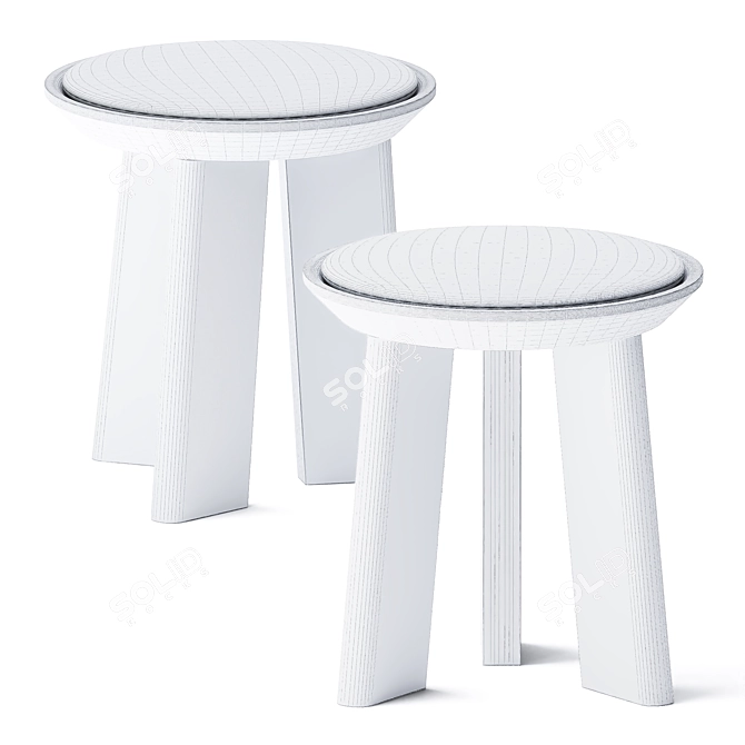  Stylish Mimi Stool: Perfectly Petite 3D model image 2