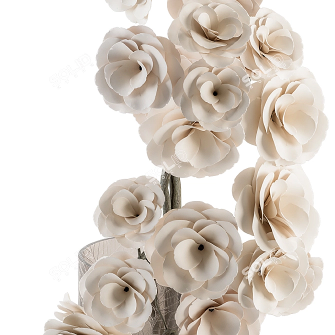 Elegant Blooms in Vase | 34 3D model image 2