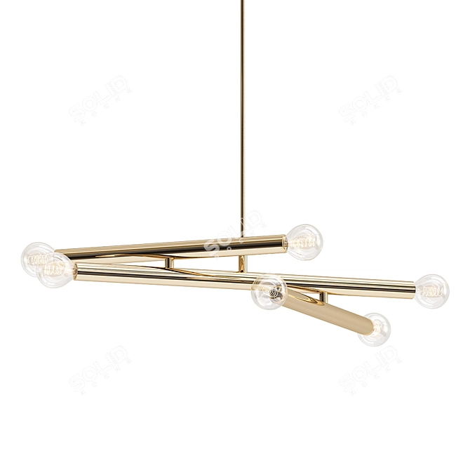 Elegant Trace Chandelier: Illuminate in Style 3D model image 1