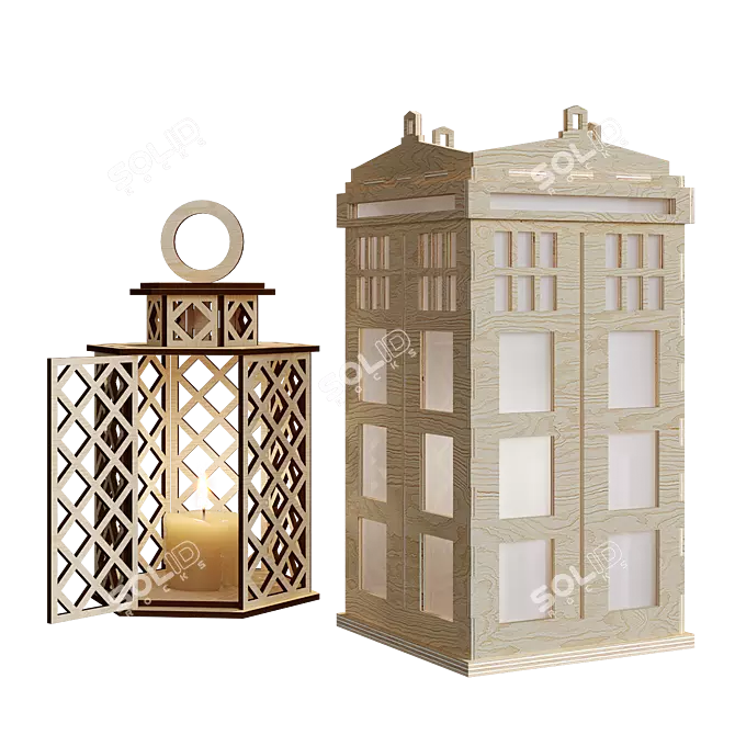 Elegant Decorative Lanterns for Stunning Home Décor 3D model image 2