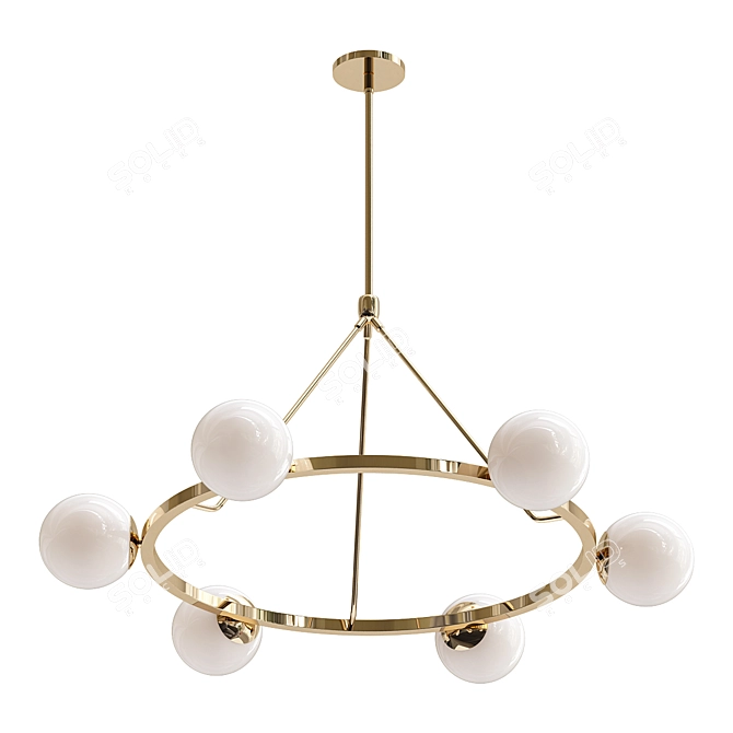 Elegant Hayes Chandelier: Illuminate in Style 3D model image 1