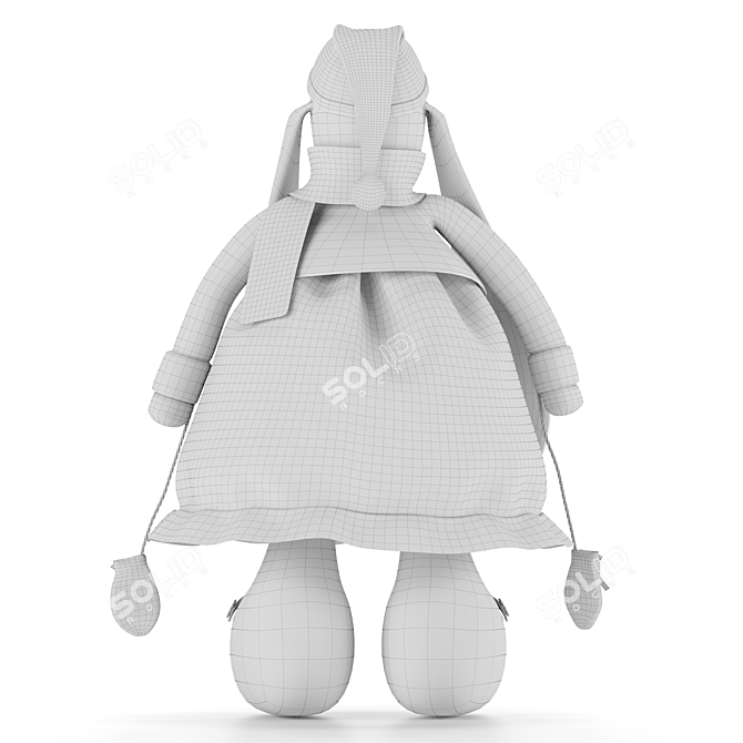  Handcrafted Tilda Doll - Unique Artwork 3D model image 4