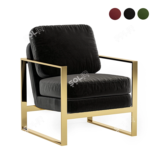 Luxury Modern Glam Armchair 3D model image 1