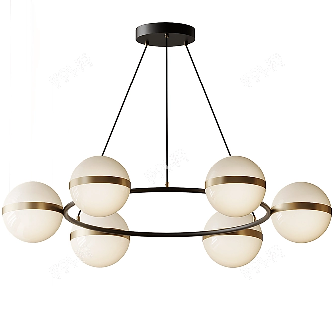 Elegant Tagliato LED Chandelier 3D model image 1