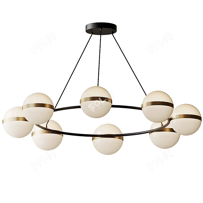 Elegant Tagliato LED Chandelier 3D model image 2