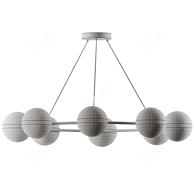 Elegant Tagliato LED Chandelier 3D model image 5