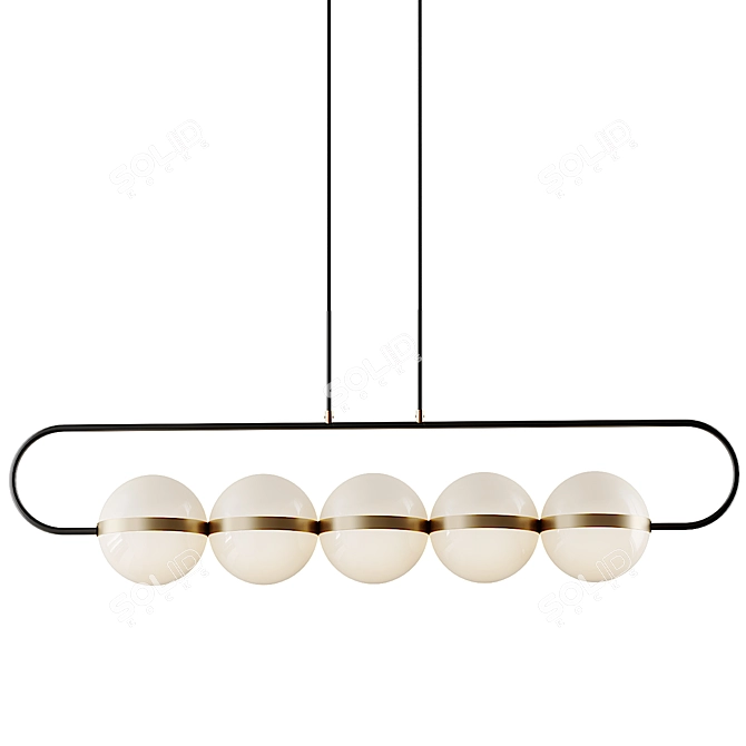 Elegant Tagliato LED Chandelier 3D model image 1