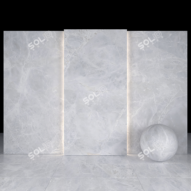 Alpha White Marble: Elegant Texture for Versatile Spaces 3D model image 2