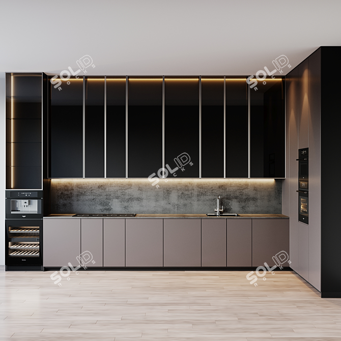 Title: Modern Kitchen with Premium Appliances 3D model image 1