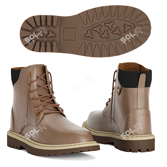 Title: Todaysunny Winter Boots: Trendy Style and Ultimate Comfort 3D model image 1