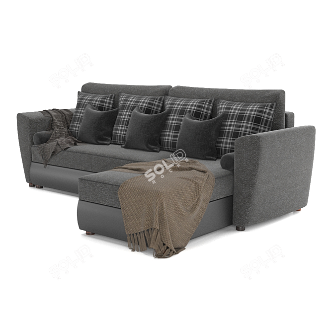 Comfortable and Stylish Malta 1 DU Sofa 3D model image 3