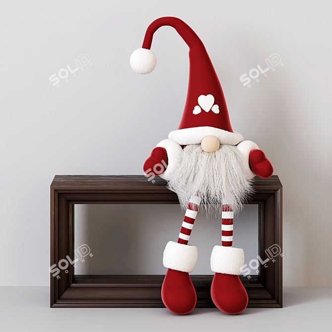 Holiday Gnome Decoration 3D model image 1